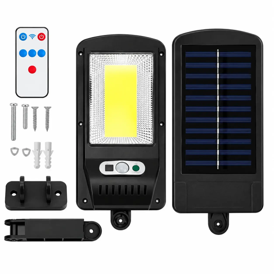 Lámpara solar LED COB con sensor de movimiento y control remoto