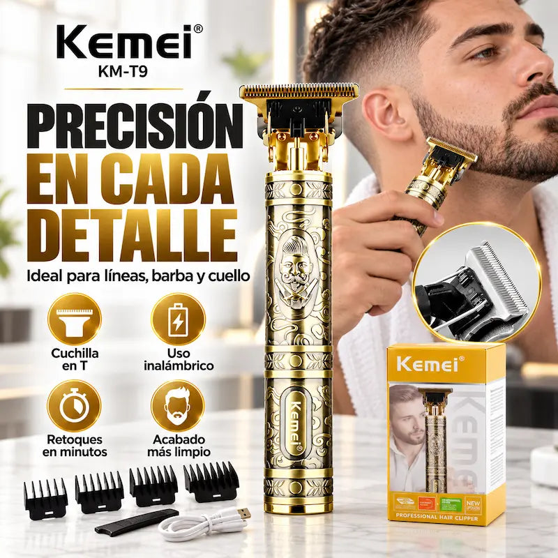 Cortadora de Pelo Eléctrica Profesional KM-T9| Mantén tu Corte y Barba Siempre Definidos