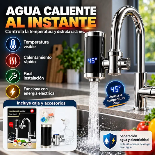 Grifo Eléctrico con Calentador Instantáneo | Agua Caliente al Instante