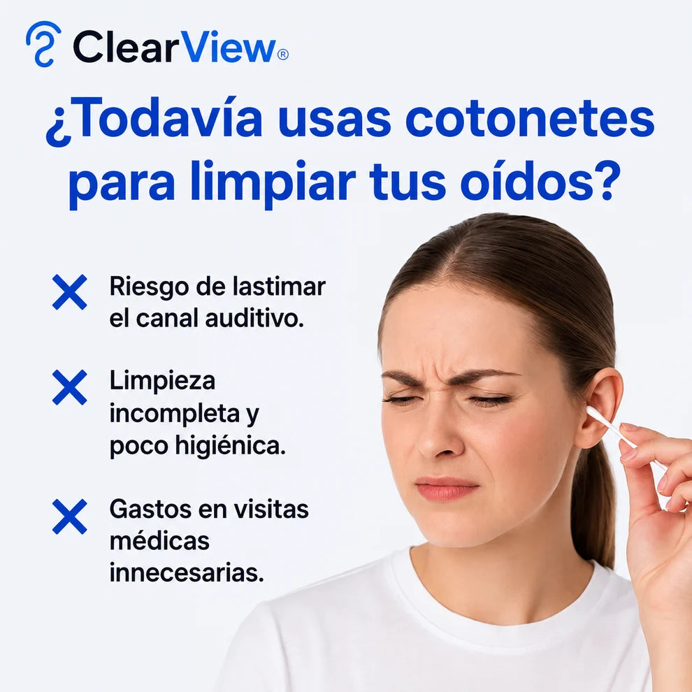 Limpiador Inteligente de Oídos con Cámara HD ClearView®