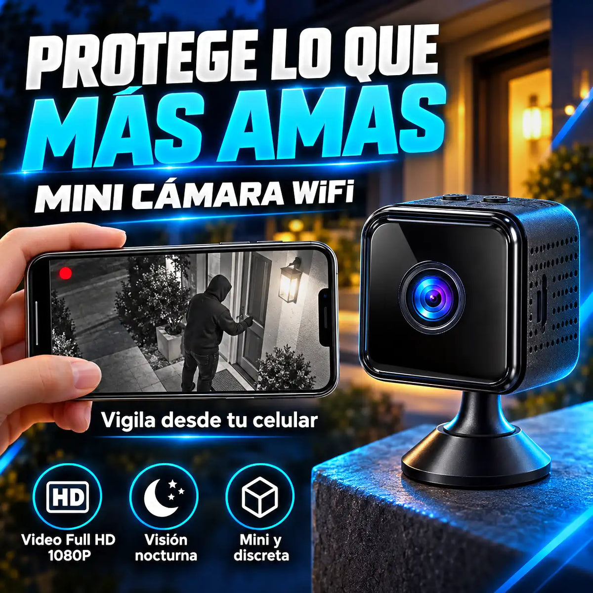 Mini Cámara WiFi: Vigila lo que más te importa desde tu celular